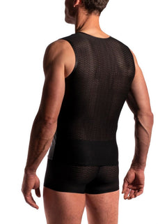 Mesh wetlook vest