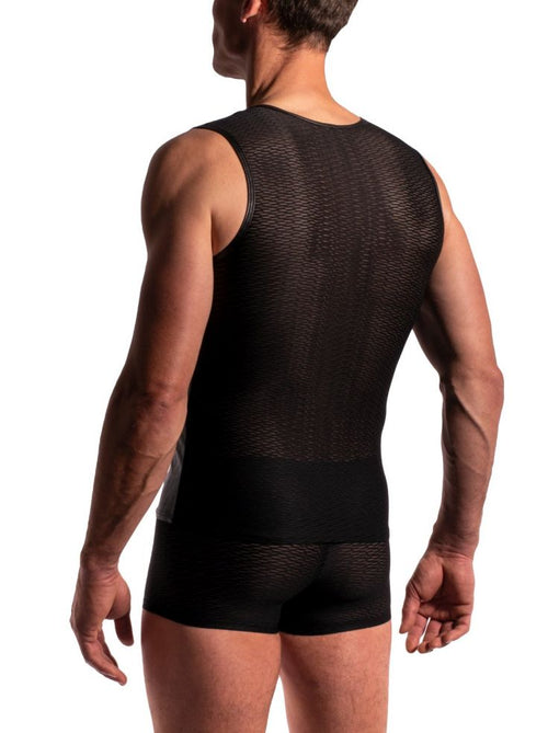 Mesh wetlook vest