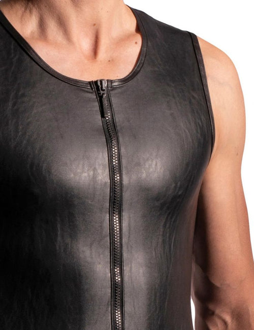 Mesh wetlook vest