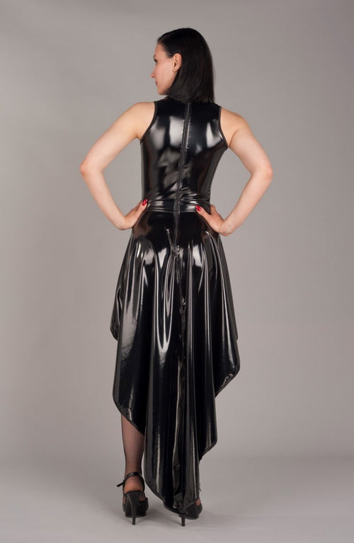 Vinyl dress asymmetrical