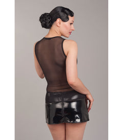 Patent Mini Skirt Micro