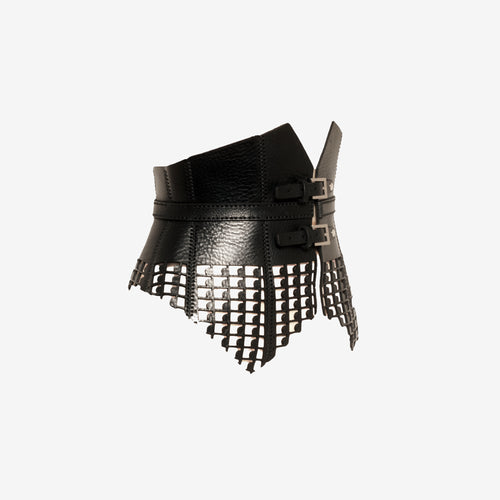 Leather corset bodice belt