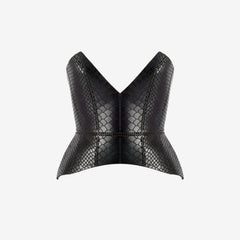 Python leather corset