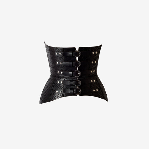 Python leather corset