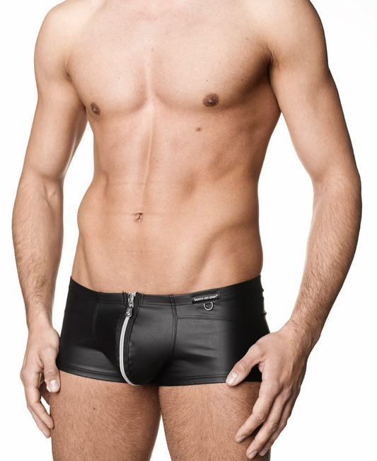 Boxer shorts with contrasting zip