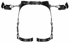 Suspender belt made of leather, adjustable