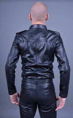 Leather shirt long sleeve