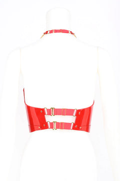 Patent Leather Harness Corset