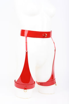 Patent Leather Leg Harness