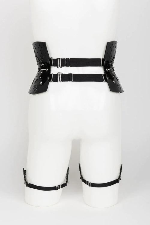 Patent Leather Leg Harness