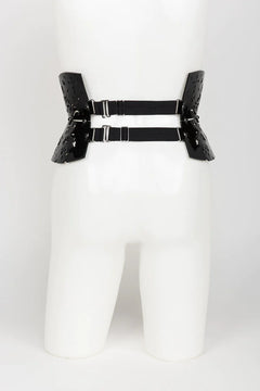 Patent Leather Leg Harness