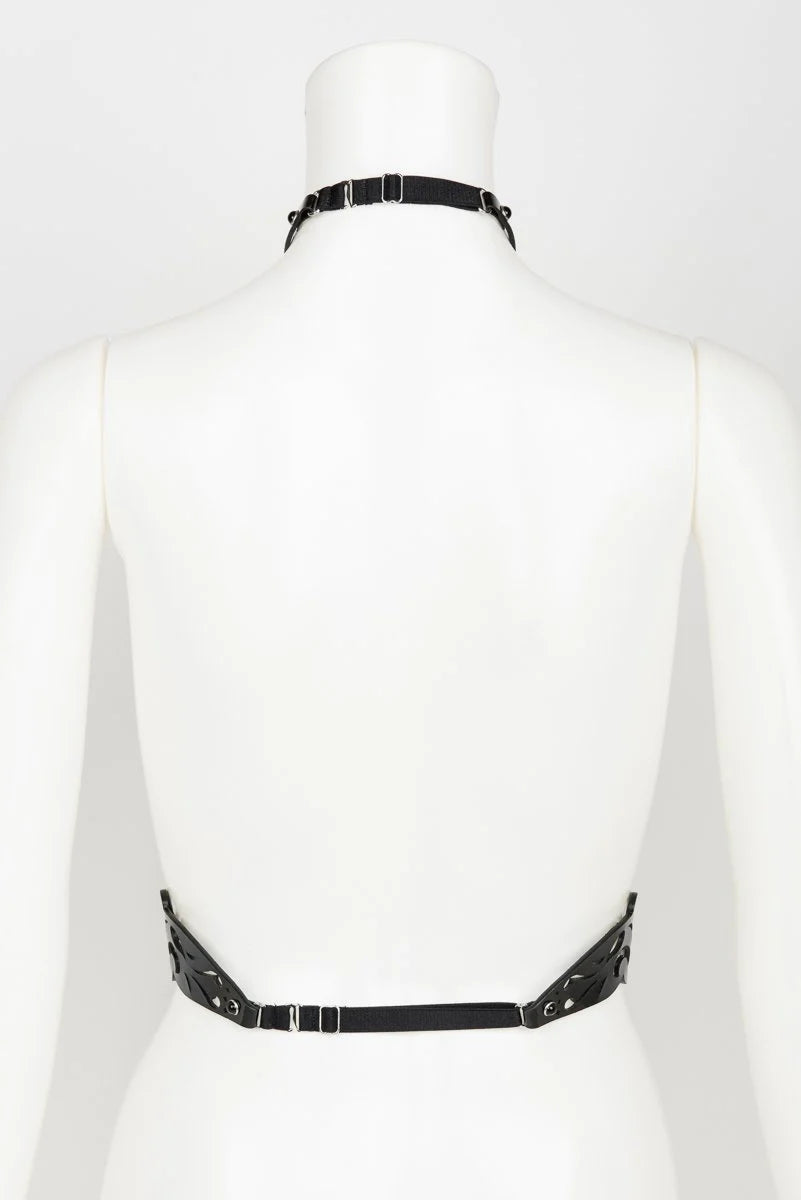 Patent leather harness