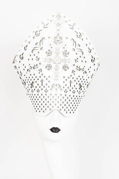 Patent leather headdress