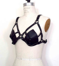 Leather Harness Bra / Various Colors