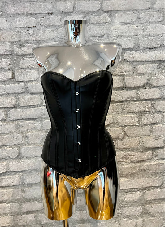 Leather half bust corset