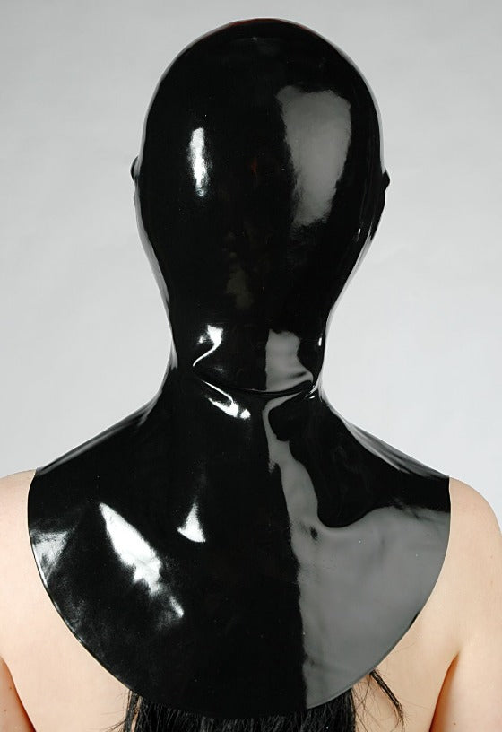 Latex mask closed with collar 