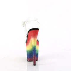 PVC platform sandal rainbow