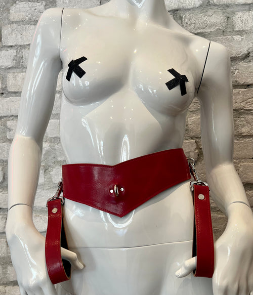 Leather bodice belt set / various colors