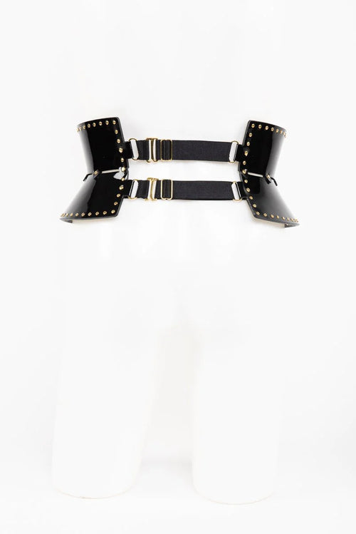 Patent Leather Leg Harness