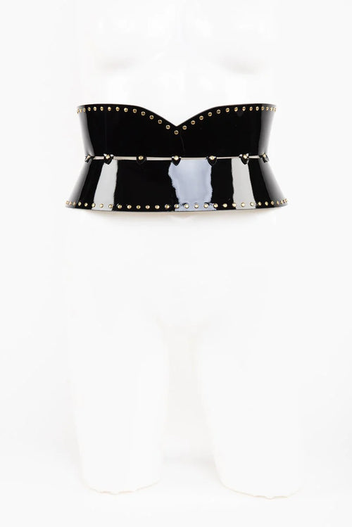 Patent Leather Leg Harness