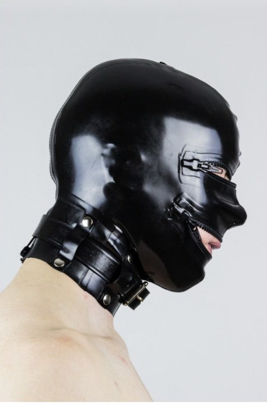 Latex Maske Absperrbar mit Halsband