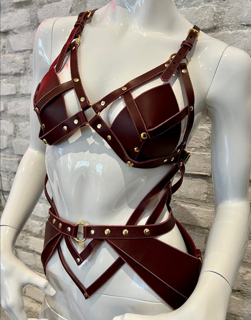 Leather Harness Bra / Various Colors