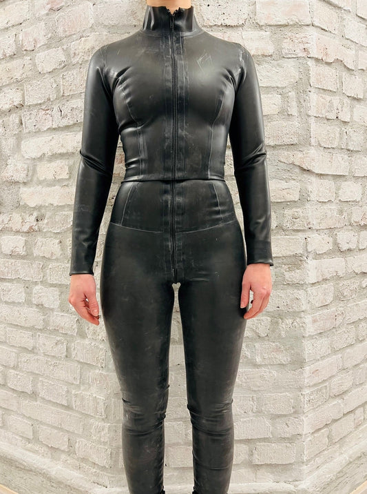 Latex catsuit long sleeves
