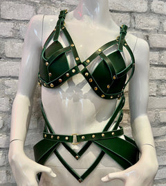 Leather Harness Bra / Various Colors