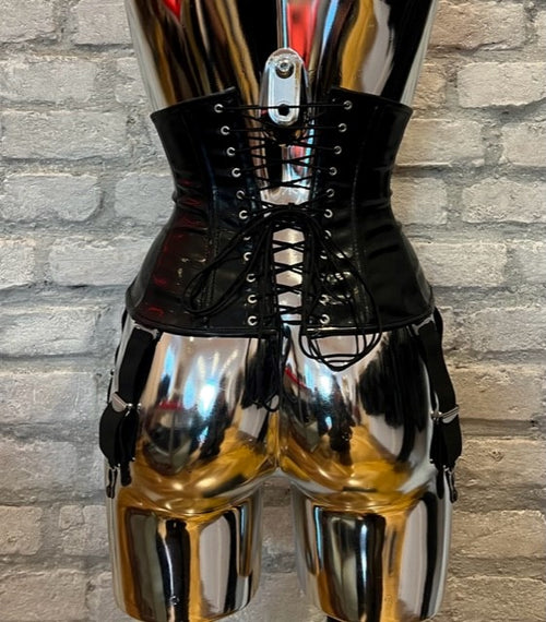 Latex fabric underbust corset