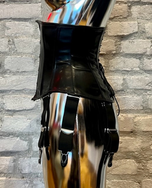 Latex fabric underbust corset