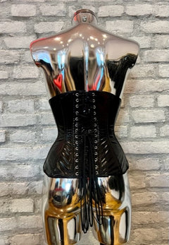 Vinyl underbust corset