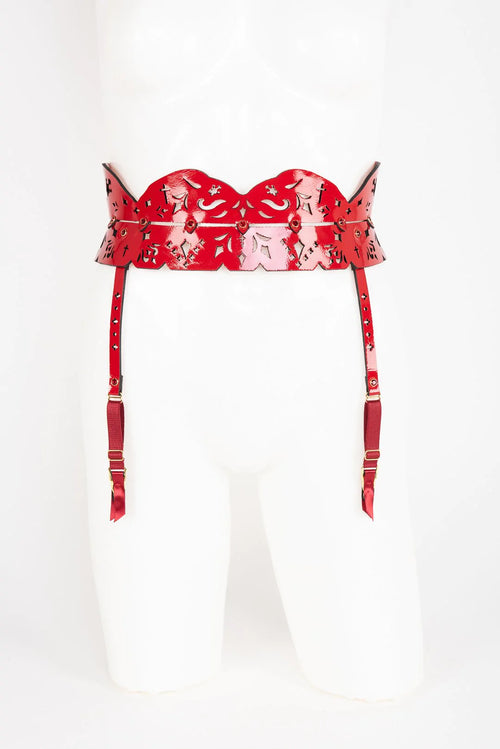 Patent leather harness garter belt My Holy Desire Patent leather harness garter belt My Holy Desire